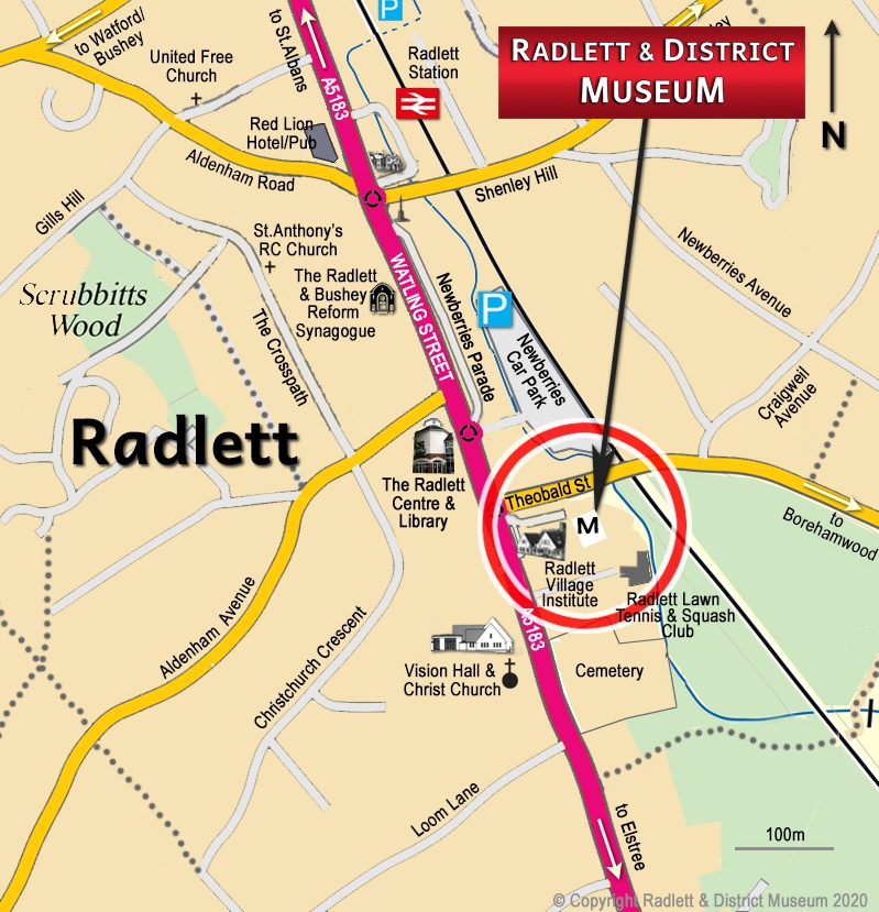 Radlett Museum Location Map